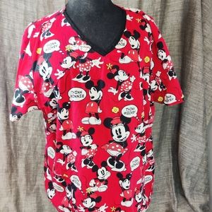 2xl Mickey And Minnie Scrubs 27" Collar to hem 19"